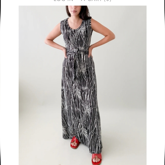 Ultra Chic and Timeless LANVIN Paris B&W Vintage Maxi Dress - Picture 6 of 8